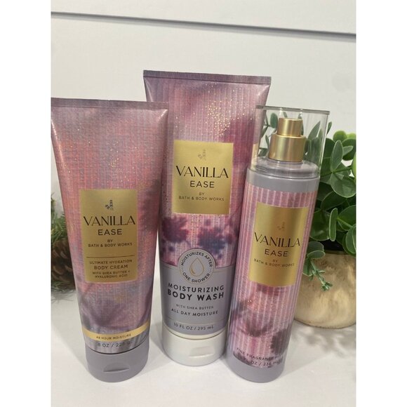 Bath & Body Works Other - Bath & Body Works “Vanilla Ease” New 3-Pc Set